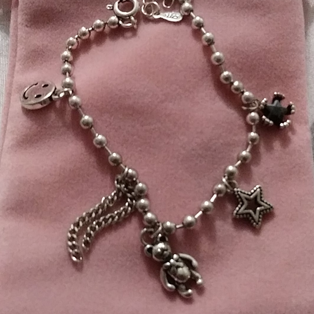 Sterling Silver Teddy Bear Bracelet